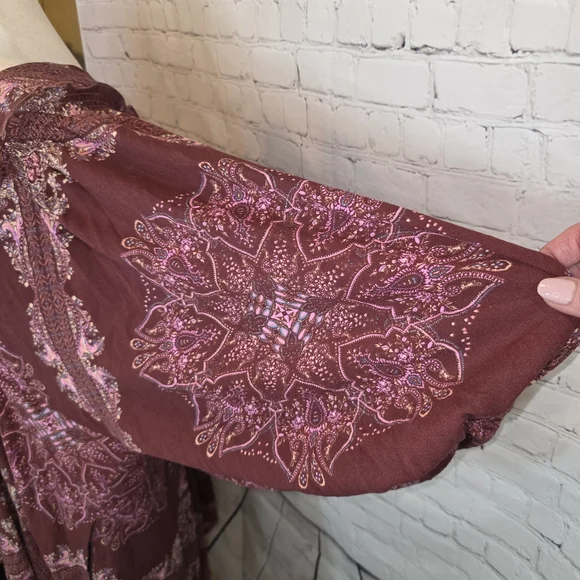 Free People "Girl Talk" Printed Tunic Top Size M - Picture 3 of 6